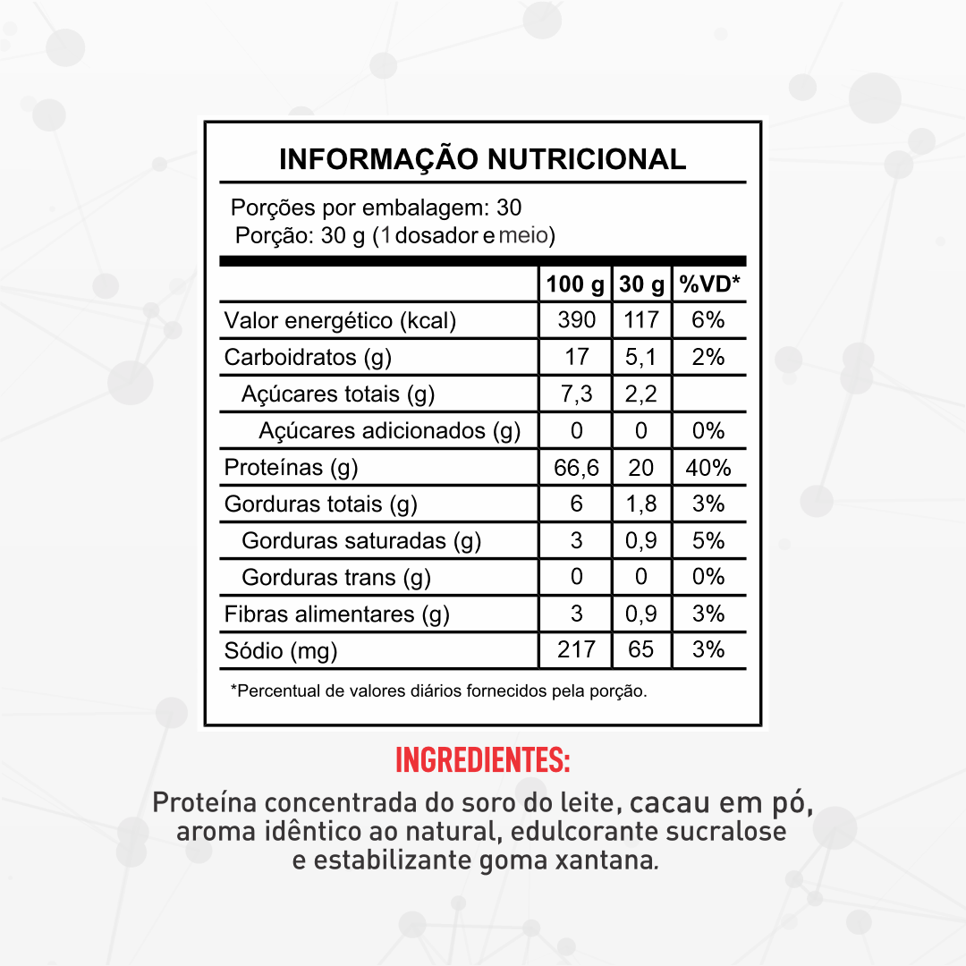 100% Whey 900g - Chocolate Belga