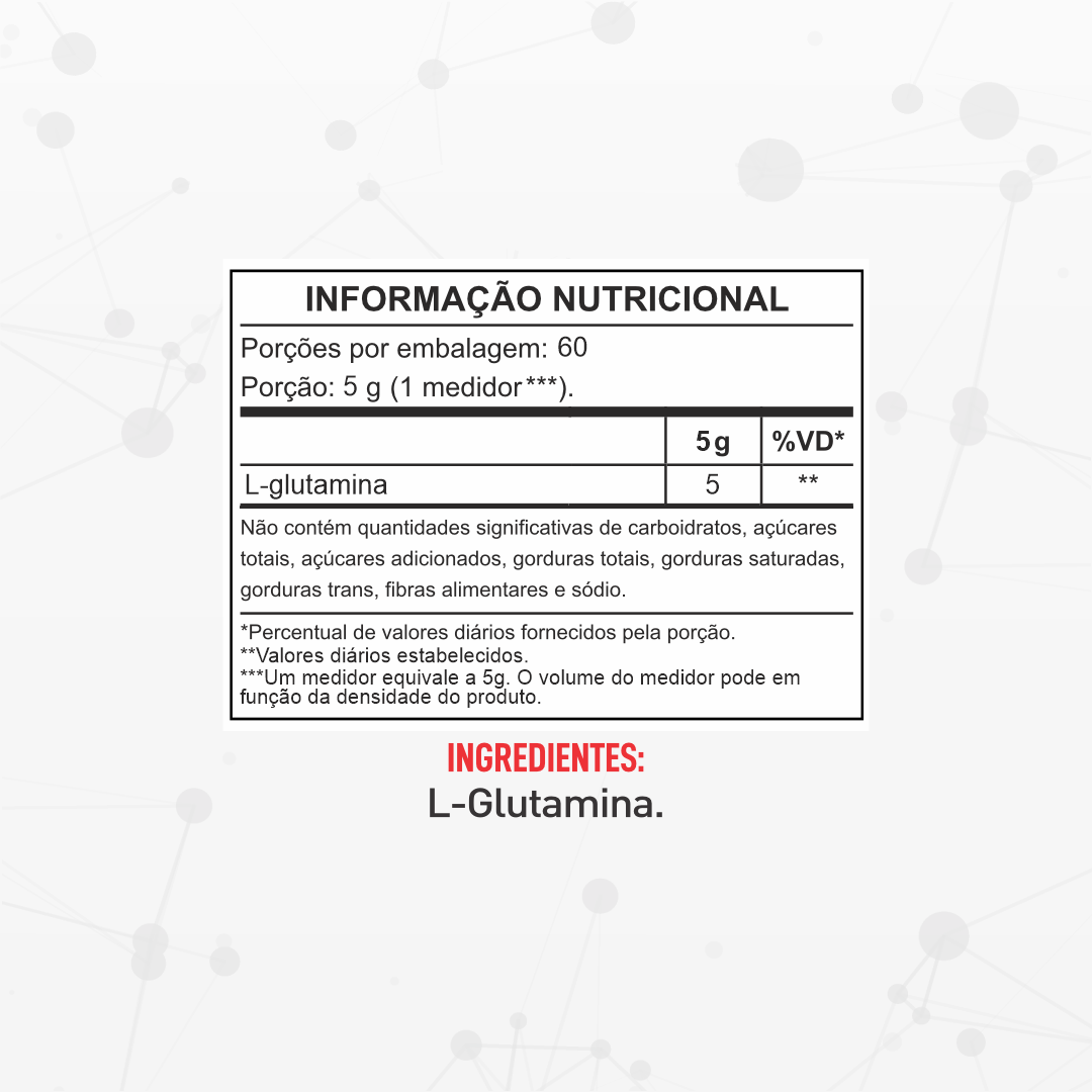 Glutamina 300g - Barak Nutrition