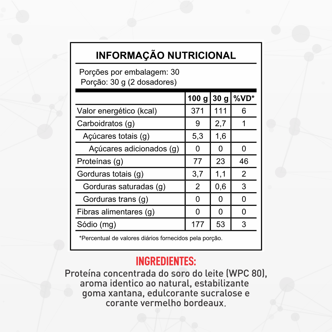 Whey Low Carb 900g - Morango